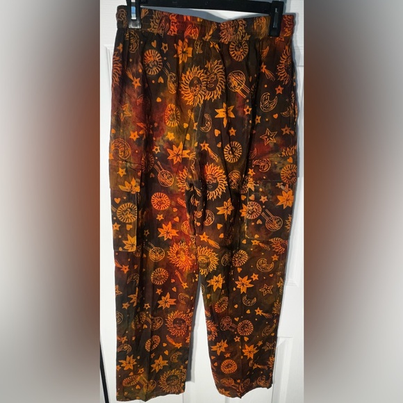 Women’s Rhea Hippie Earthy Sun Moon celestial Casual Pants Medium M Rare - Picture 9 of 12